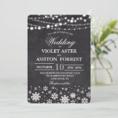 ウィンタースノーフレーク結婚式招待状 招待状 (スタンド正面)