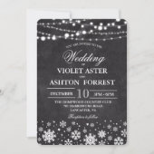 ウィンタースノーフレーク結婚式招待状 招待状 (正面)