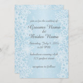 ウィンタースノーフレーク結婚式招待状 招待状 (正面/裏面)