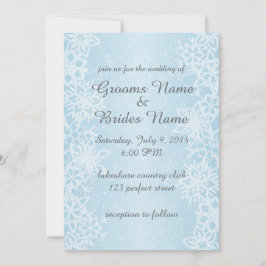 ウィンタースノーフレーク結婚式招待状 招待状