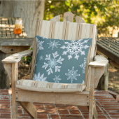 ウィンタースノーフレーク装飾用クッション – シーズンホリデー アウトドアクッション (椅子)