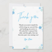ウィンタースノーフレーク誕生日サンキューカード カード (正面)