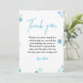 ウィンタースノーフレーク誕生日サンキューカード カード (スタンド正面)