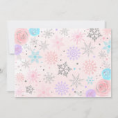 ウィンタースノーフレーク誕生日サンキューカード 招待状 (裏面)