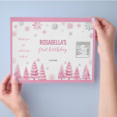 ウィンタースノーフレーク1stバースデーチップバッグラッパー チラシ (手)