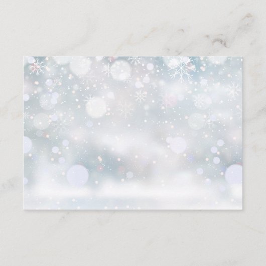 ウィンタースノーフレーク ハートスクリプト 結婚式 披露宴 エンクロージャーカード (裏面)