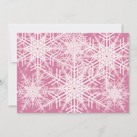 ウィンタースノーフレークSweet sixteen誕生日招待状 招待状 (裏面)