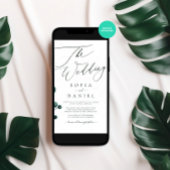 ウィンタースノーフローラルウェディング 招待状