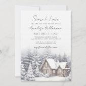 ウィンタースノーブライダルシャワー 招待状 (正面)