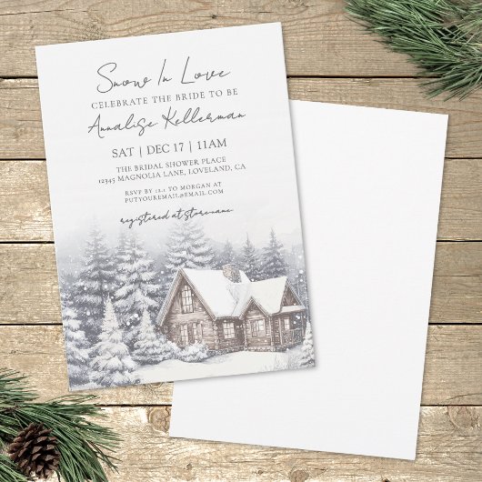 ウィンタースノーブライダルシャワー 招待状