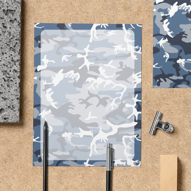 ウィンタースノーブルーカモフラージュ軍隊レターヘッド (クリエイターアップロード済み)