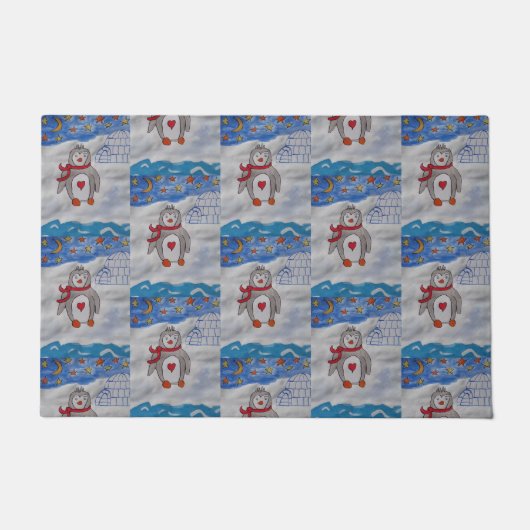 ウィンタースノーペンギン ドアマット (正面)