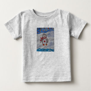 ウィンタースノーペンギンTシャツ ベビーTシャツ