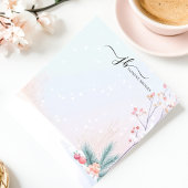 ウィンタースノーボタニカルオーナメント パーソナライズされた ノートパッド