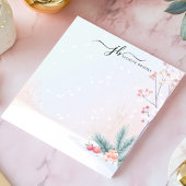 ウィンタースノーボタニカルオーナメント パーソナライズされた ノートパッド