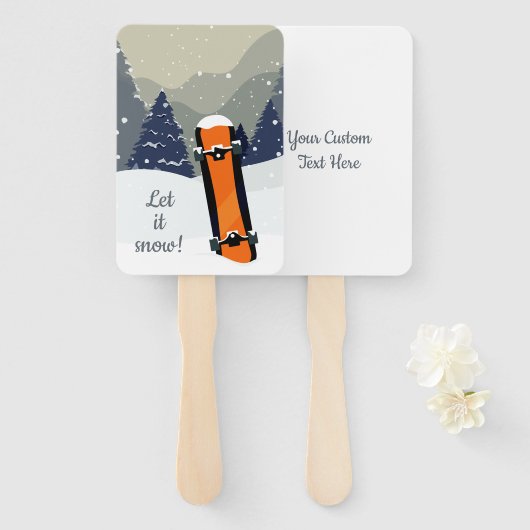 ウィンタースノーボードカスタム文字ハンドファン ハンドファン (正面&裏面)