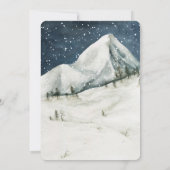 ウィンタースノーボードスキー誕生日パーティー招待状 招待状 (裏面)