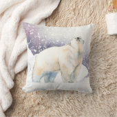 ウィンタースノーポーラベア装飾用クッション クッション (ブランケット)