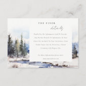 ウィンタースノーマウンテンスキー結婚ランドスケープ詳細 エンクロージャーカード (正面)