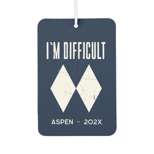 ウィンタースノーマウンテンズスポーツバケーションカスタム カーエアーフレッシュナー (正面)