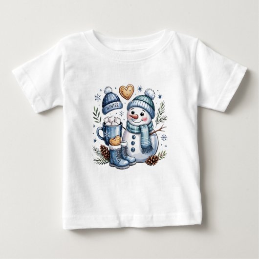 ウィンタースノーマン ベビーTシャツ (正面)