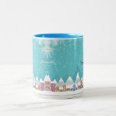 ウィンタースノーヴィレッジホリデーマグ ツートーンマグカップ (中央)