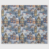 ウィンタースノーヴィレッジ雪だるまおもしろい ラッピングペーパー (フラット)