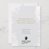 ウィンタースノー建物企業のフォトホリデーカード シーズンカード (裏面)