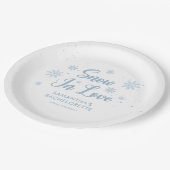 ウィンタースノー・イン・ラブ スキーバチェロレッテ ペーパープレート (アングル)