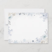 ウィンタースノー・イン・ラブ スノーフレーク ブライダルシャワー サンキューカード (裏面)