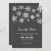 ウィンタースノー | 結婚式のお知らせ セーブザデート (正面/裏面)