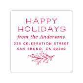 ウィンタースプリングハッピーホリデーズネーム&差出人住所 セルフインキングスタンプ (デザイン)