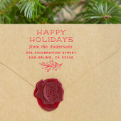 ウィンタースプリングハッピーホリデーズネーム&差出人住所 セルフインキングスタンプ
