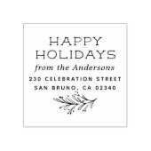 ウィンタースプリングハッピーホリデーズネーム&差出人住所 ラバースタンプ (インプリント)
