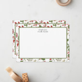 ウィンタースペシャルグリーン ノートカード (正面/裏面インサイチュ)