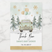 ウィンタースペシャル 緑と金のドライブスルーシャワー ワインラベル (シングルラベル)