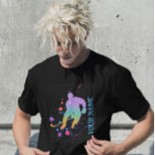 ウィンタースポーツアイスホッケープレーヤーコーチのグラデーション Tシャツ