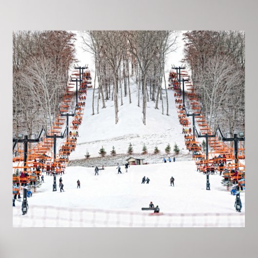 ウィンタースポーツスキーウォールアート ポスター (正面)