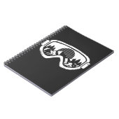 ウィンタースポーツスキースノーボード雪景色ゴーグル ノートブック (左側)