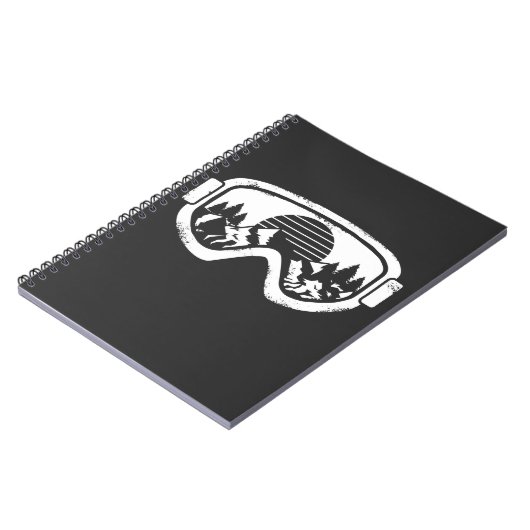 ウィンタースポーツスキースノーボード雪景色ゴーグル ノートブック (左側)