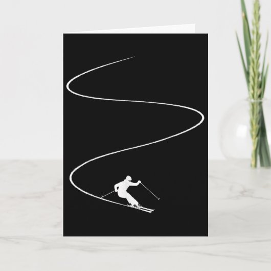 ウィンタースポーツスキー休暇 - スキースロープスキー カード (正面)