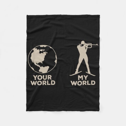 ウィンタースポーツバイアスロン フリースブランケット (正面)