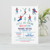 ウィンタースポーツバースデーパーティースキースノーボード 招待状 (スタンド正面)