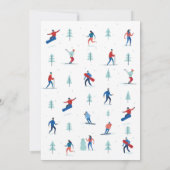 ウィンタースポーツバースデーパーティースキースノーボード 招待状 (裏面)