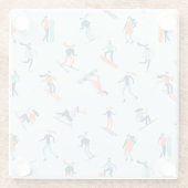 ウィンタースポーツパターン ガラスコースター (裏面)