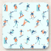 ウィンタースポーツパターン コースター (正面)