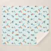 ウィンタースポーツパターン シェルパブランケット (正面(横))