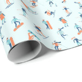 ウィンタースポーツパターン ラッピングペーパー (ロールコーナー)