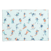 ウィンタースポーツパターン 枕カバー (正面右)