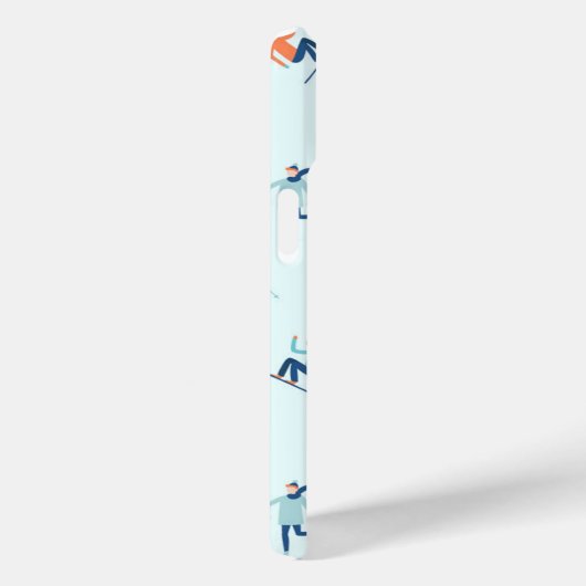 ウィンタースポーツパターン Case-Mate iPhoneケース (裏面 / 右)